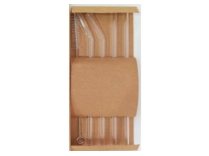 KIT CANUDO VIDRO 4-CANUDO+1-ESCOVA