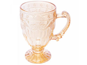 CANECA VIDRO 190ML IMPERIAL AMBAR METALIZ