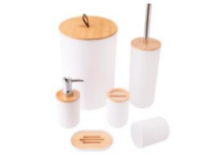 KIT BANHEIRO 06 LIX+ESC+P-SAB BRANC-REDON TP-BAMBU