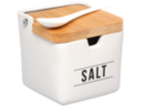 SALEIRO PORCELANA 270ML BRANCO SALT