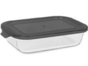 POTE VIDRO PRATICA 1500ML PRET/VERMELHO