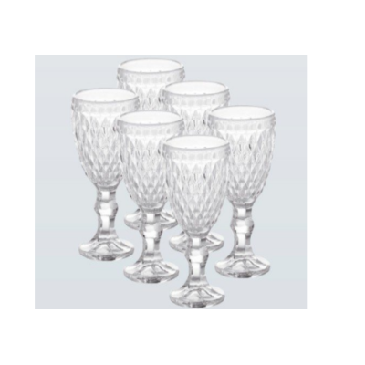 JOGO 6 TACA VIDRO 50ML LICOR FLORENÇA