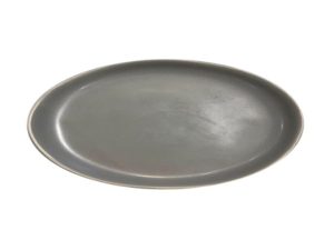 PRATO CERAMICA 17CM SOBREMESA CINZA