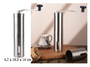 MOEDOR CAFÉ INOX MANUAL 19CM