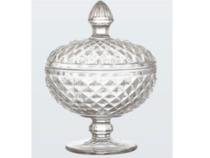 BOMBON VIDRO 18X12CM C/PÉ LUMIERE