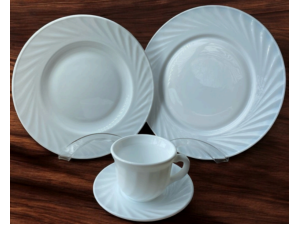 APARELHO JANTAR VIDRO 16 BRANCO