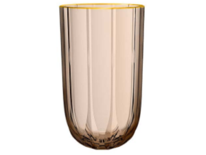 JOGO 6 COPO VIDRO 400ML REFINATO AMBAR BD-OURO