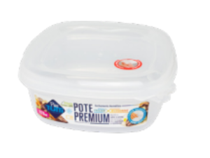 POTE PLASTICO 117ML CLEAN BRANCO QUADRADO