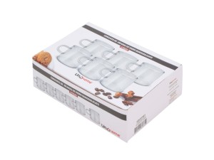 CONJUNTO  6 XICARAS DE VIDRO BOROSSILICATO 120ML