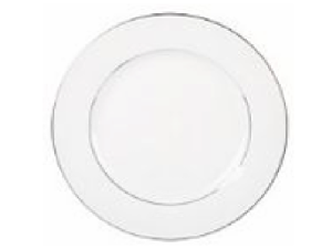PRATO DE PORCELANA 27CM RASO MAJESTY SILVER BRANCO