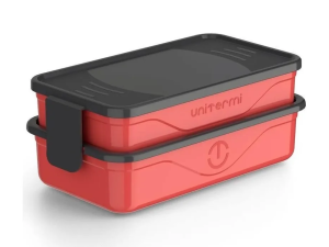 MARMITA PLASTICA 1,3L C/TALHER VERMELHA