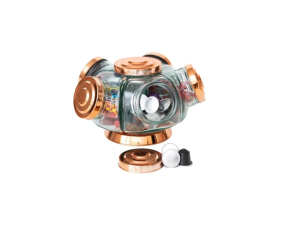 BALEIRO VIDRO MINI TAMPA-COBRE PLASTICA 05 GOMOS