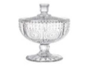 BOMBONIERE VIDRO 227ML MAJESTY CLEAR