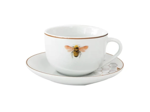 XICARA PORCELANA  80ML C/PÍRES ABELHA