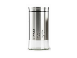 POTE VIDRO/ INOX 600ML CAFE / AÇUCAR