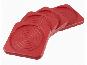 DESCANSO DE COPO EVO COM 4 PEÇAS 09CM MOGNO