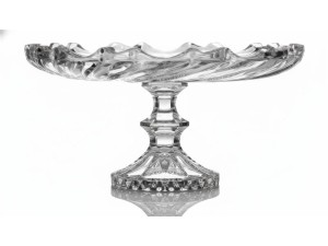 CENTRO DE MESA DE VIDRO 30CM TWIST COM PÉ