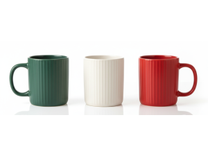 CANECA DE CERAMICA 330ML FRIZADO SORTIDO