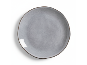 PRATO DE CERAMICA 26CM RASO - ORGANICO CONCRETO