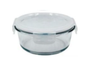 POTE VIDRO HERMETICO REDONDO 650ML BRANCO