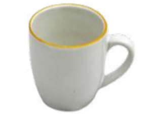 CANECA CERAMICA 170ML BRANCA BD-OURO