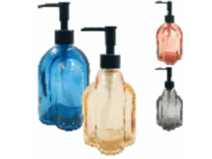 PORTA SABONETE LIQUIDO VIDRO 400ML COLOR