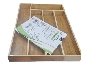 PORTA TALHER DE BAMBU 38X28X4CM