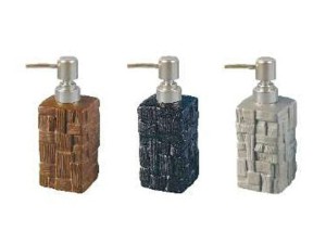 PORTA SABONETE LIQUIDO METALIZADO 3-CORES QUADRADO