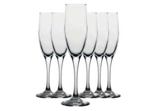 JOGO 6 TACA VIDRO 190ML CHAMPAGNE