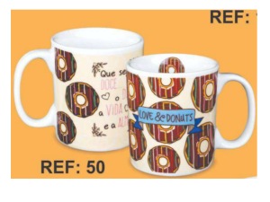 CANECA CERAMICA 320ML DONUTS
