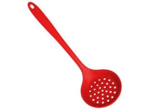 ESPUMADEIRA SILICONE 28CM VERMELHA/PRETA