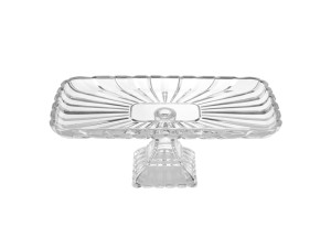 PRATO BOLO VIDRO RETANGULAR 36X17X14CM QUADRATTA